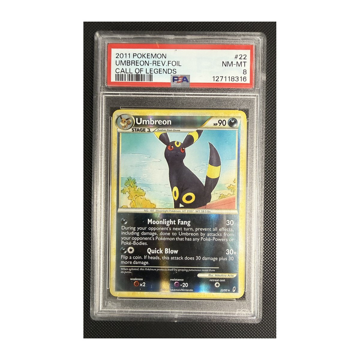 PSA 8 Call Of Legends Umbreon (Reverse Holofoil) 022 Holo Rare