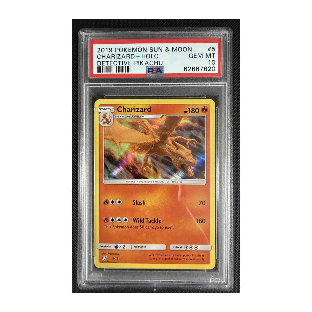 pokemon detective pikachu cards charizard PSA 10 005 Holo Rare – Team Collectors Card | Set | Rating:Primarina Ex Full Art | Sun & Moon 8 One Piece Booster Box plus 2 additional Pokémon Foundations Jumpstart Booster Box