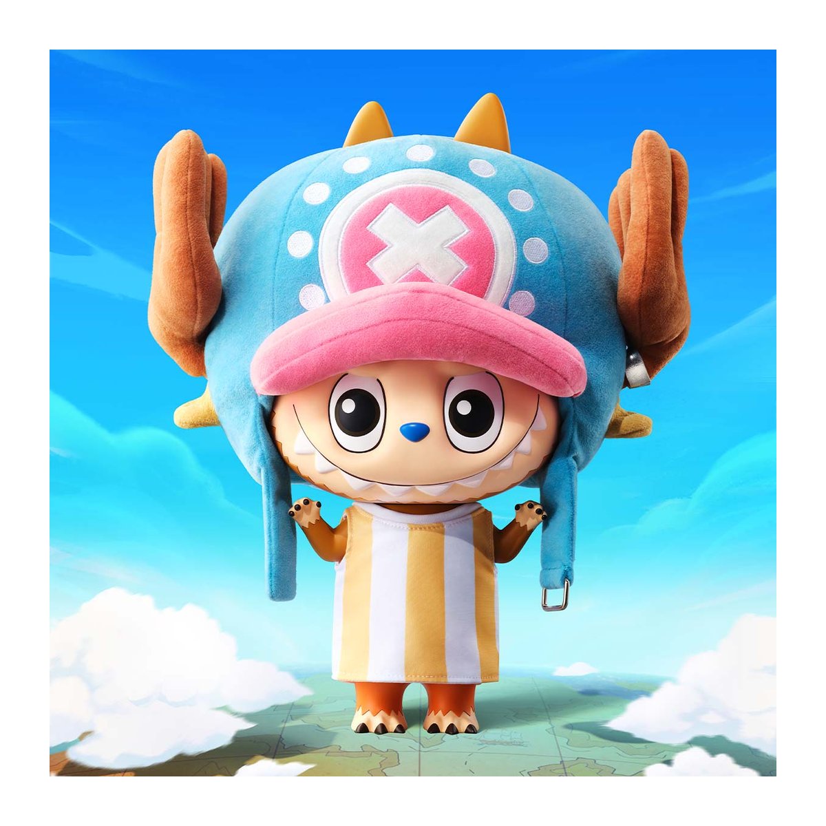 Pop Mart The Monsters X One Piece Mega Labubu 400% Tony Tony Chopper Figure
