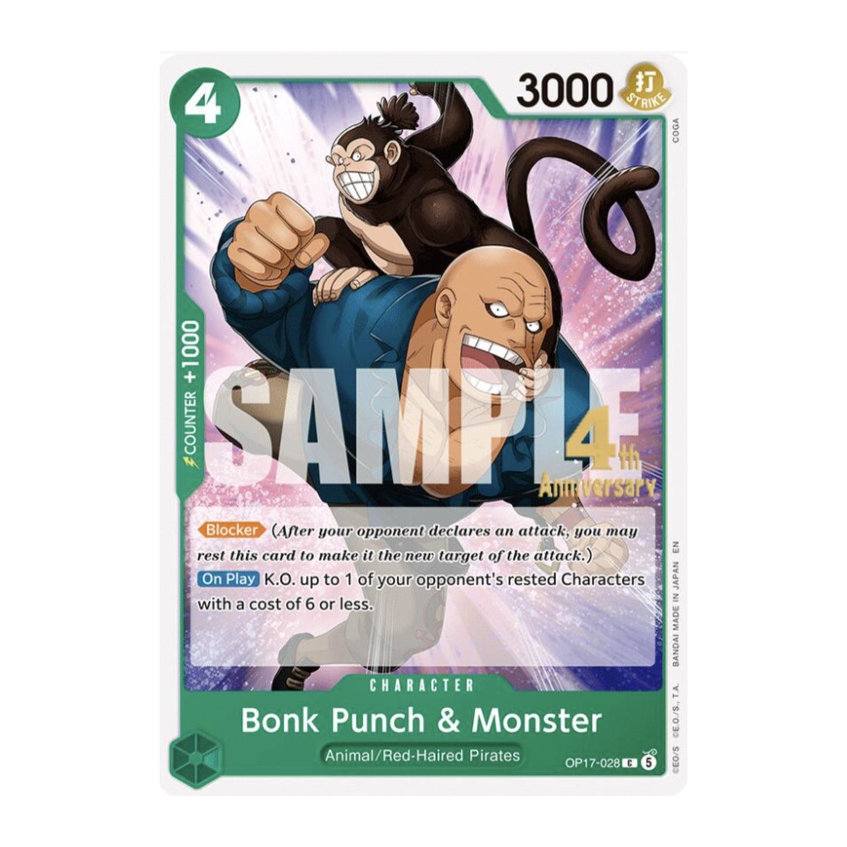 Bonk Punch & Monster OP17-028 Release Event Common