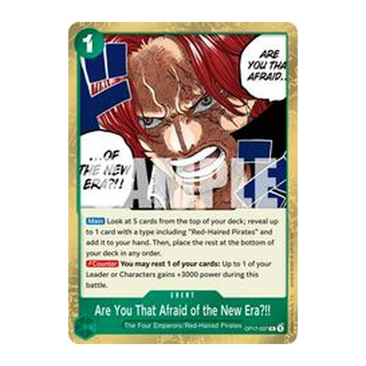 Are You That Afraid of the New Era?!! OP17-037 Rare