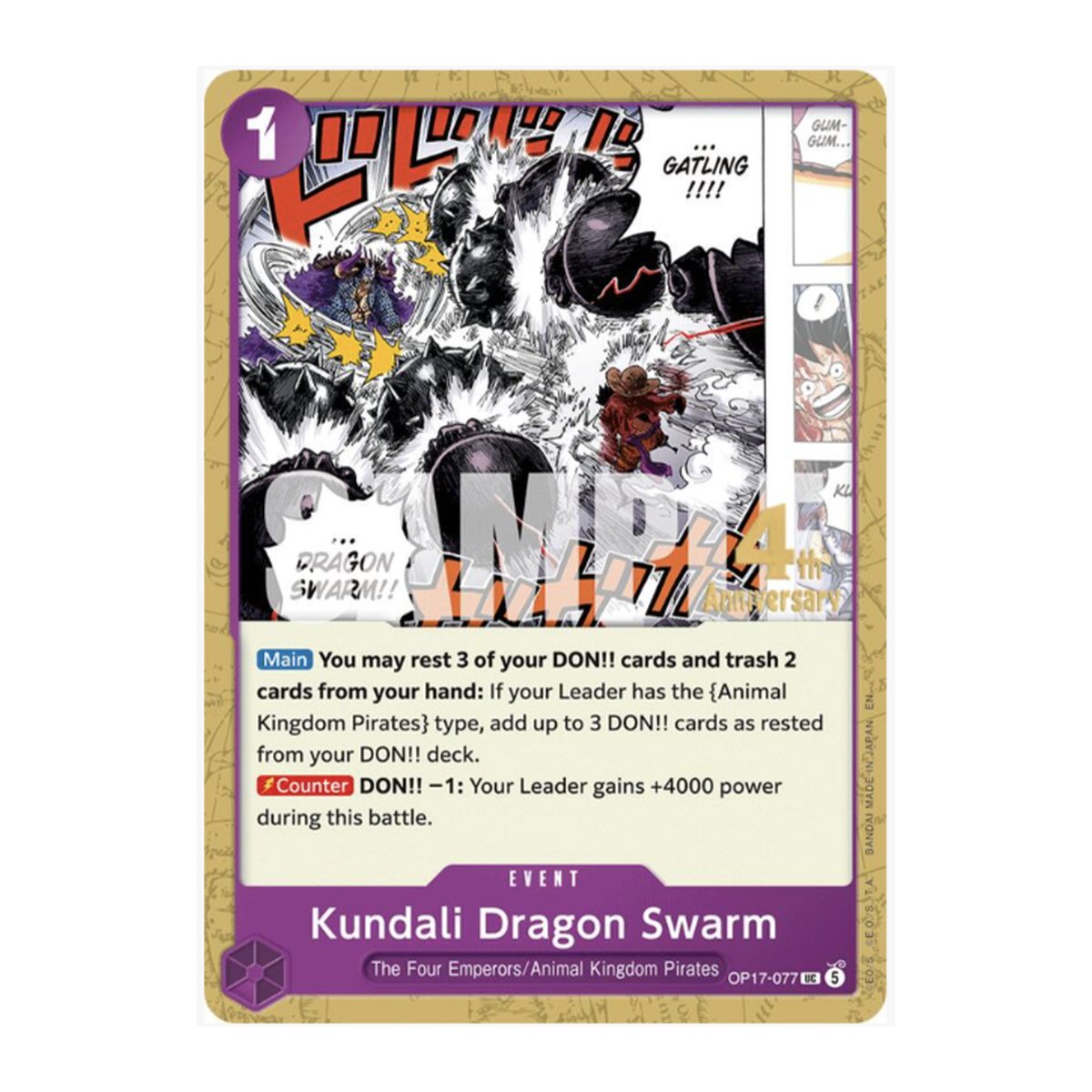 Kundali Dragon Swarm OP17-077 Release Event Uncommon