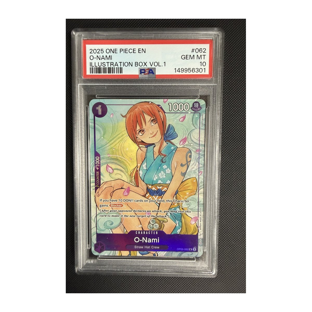 PSA 10 O-Nami (Illustration Box Vol.1) OP05-062