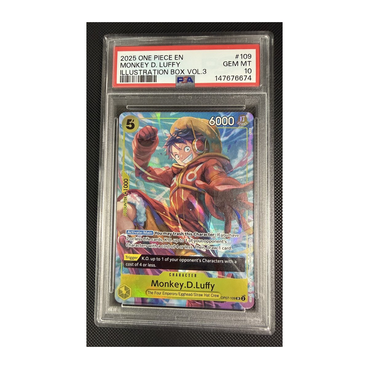 PSA 10 Monkey.D.Luffy (Illustration Box Vol.3) OP07-109 – Team
