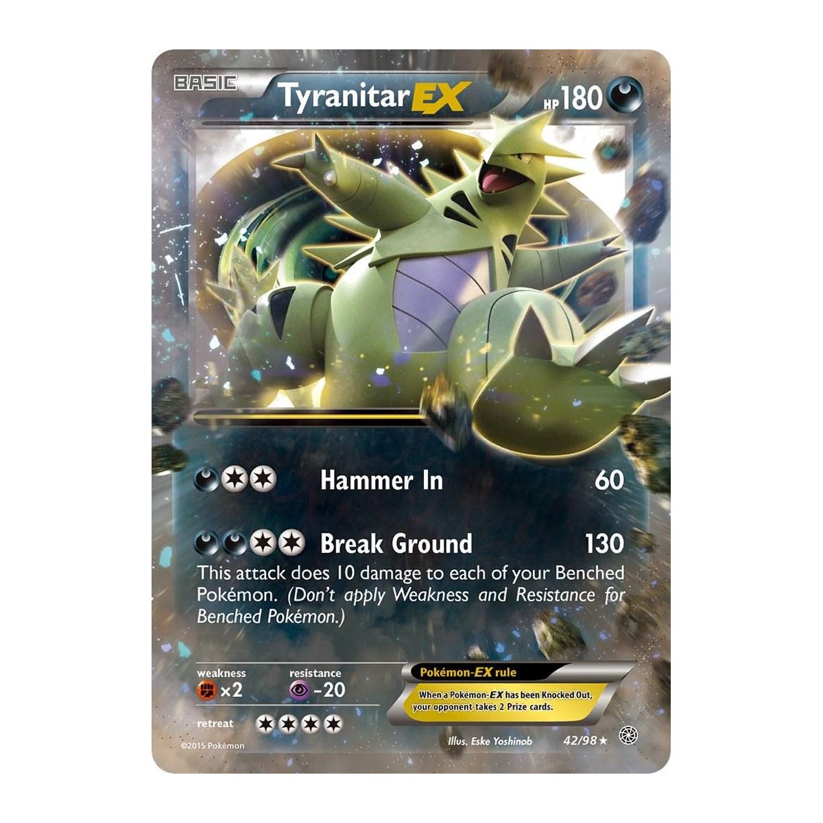 Ancient Origins Tyranitar EX 042 Ultra Rare