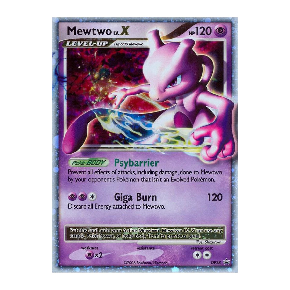 Diamond & Pearl Promos Mewtwo Lv.X DP28 Holo Rare – Team Collectors