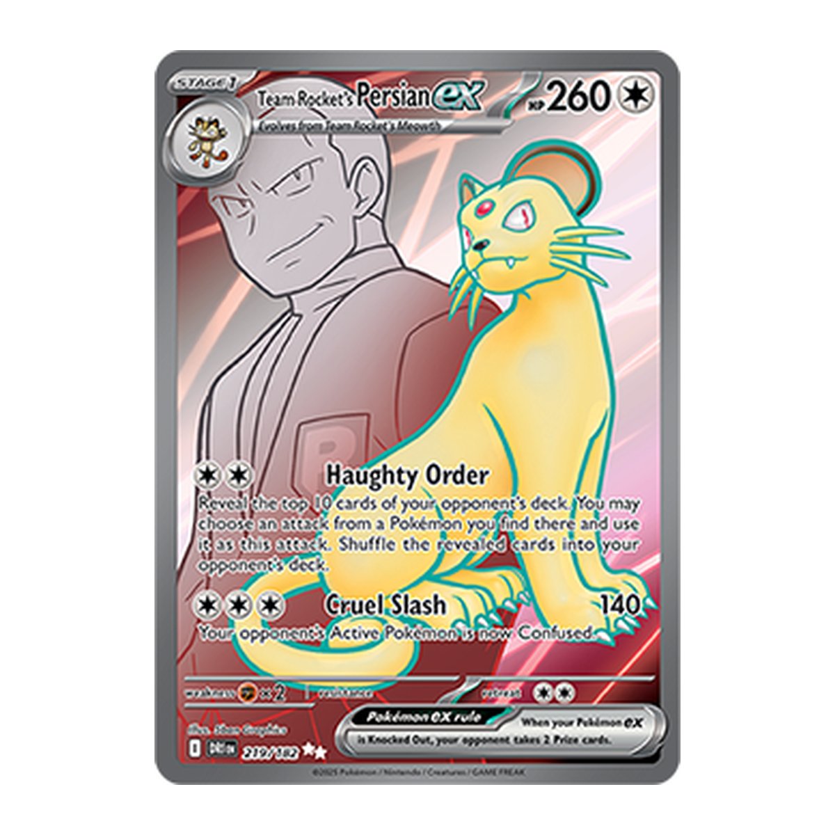 Destined Rivals Team Rocket's Persian EX Ultra Rare