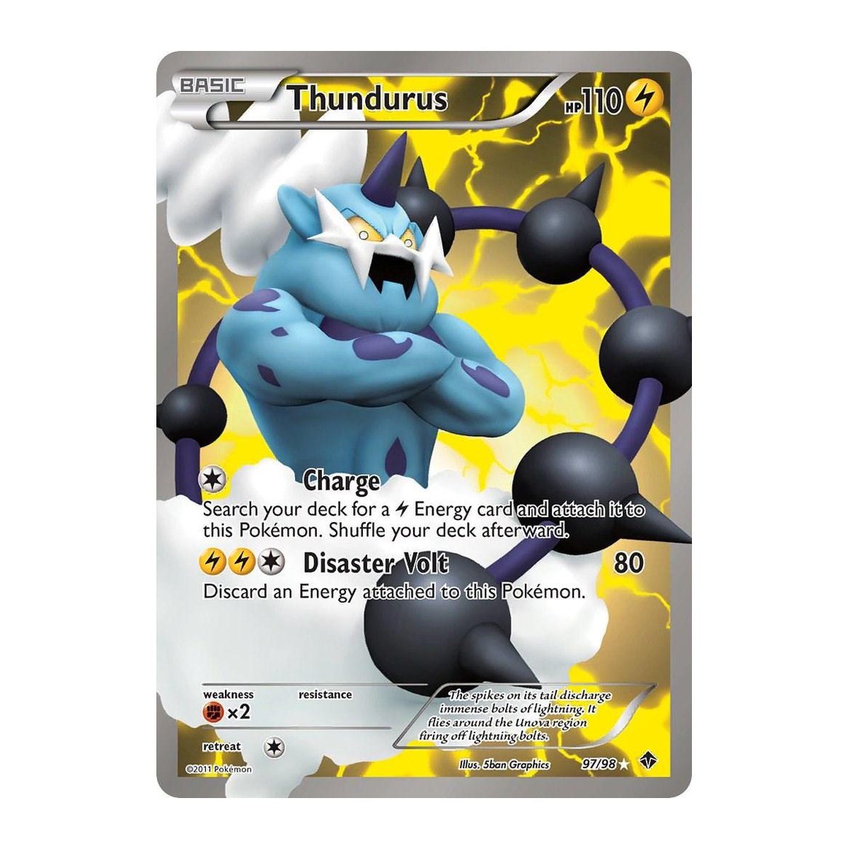 Emerging Powers Thundurus (Full Art) 097 Ultra Rare