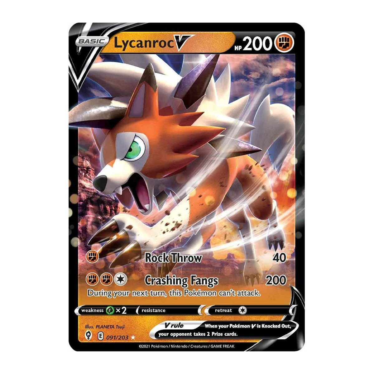 Evolving Skies Lycanroc V Ultra Rare