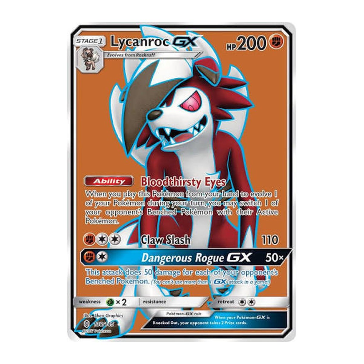Guardians Rising Lycanroc GX 138 Ultra Rare