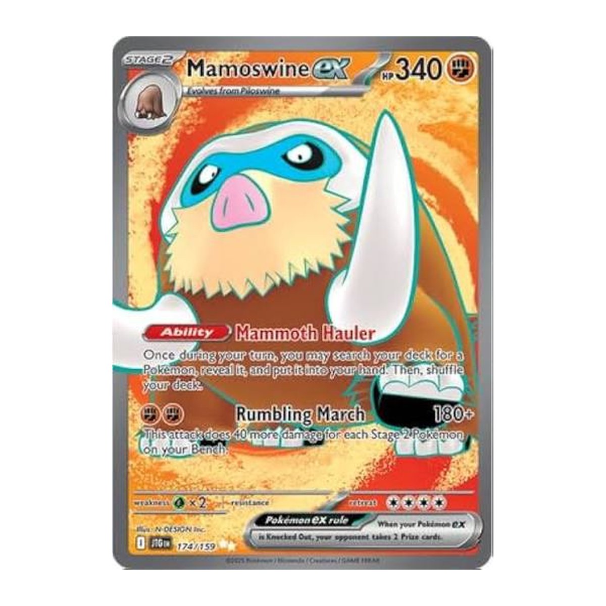 Journey Together Mamoswine ex 174 Ultra Rare