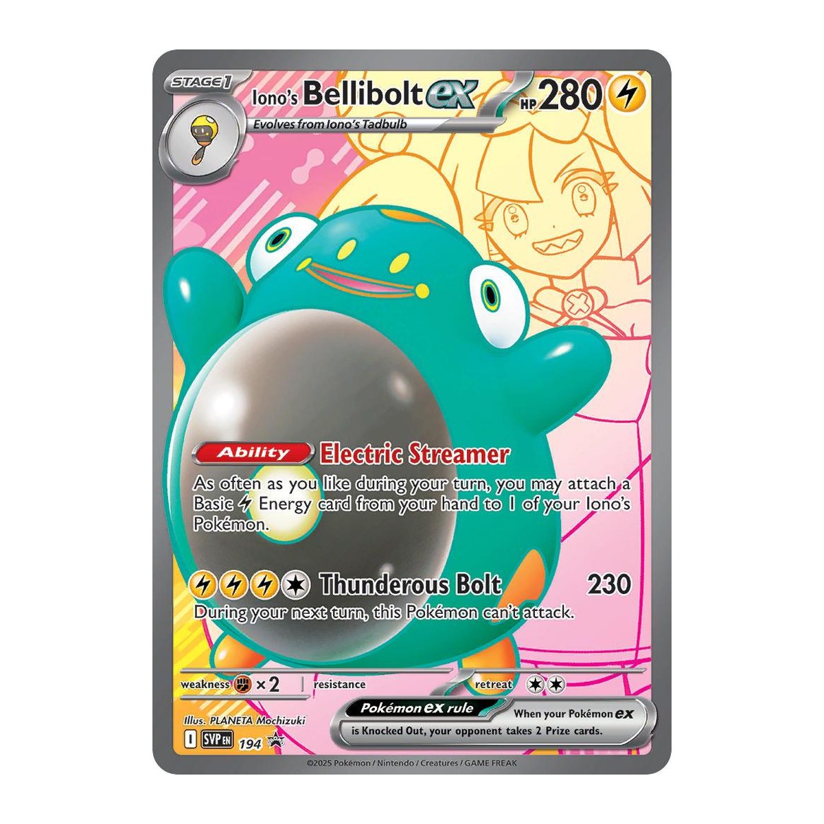 Journey Together Iono's Bellibolt EX 194 Ultra Rare