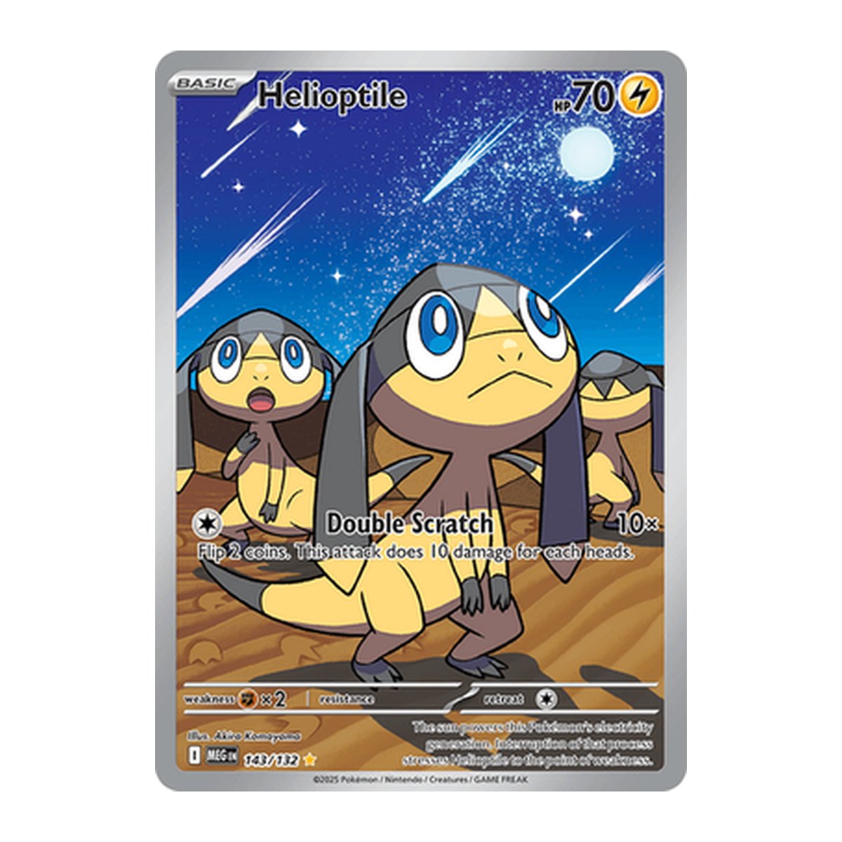 Mega Evolution Helioptile 143 Illustration Rare