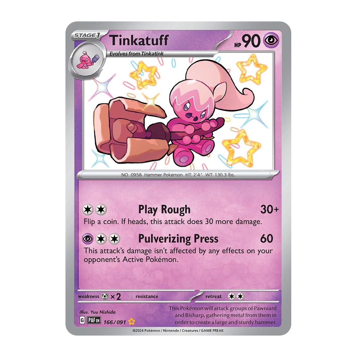 Paldean Fates Tinkatuff Shiny Rare