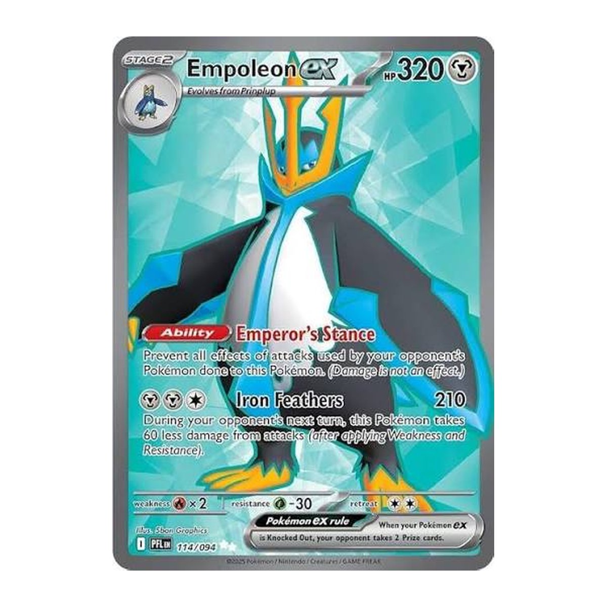 Phantasmal Flames Empoleon ex 114 Ultra Rare