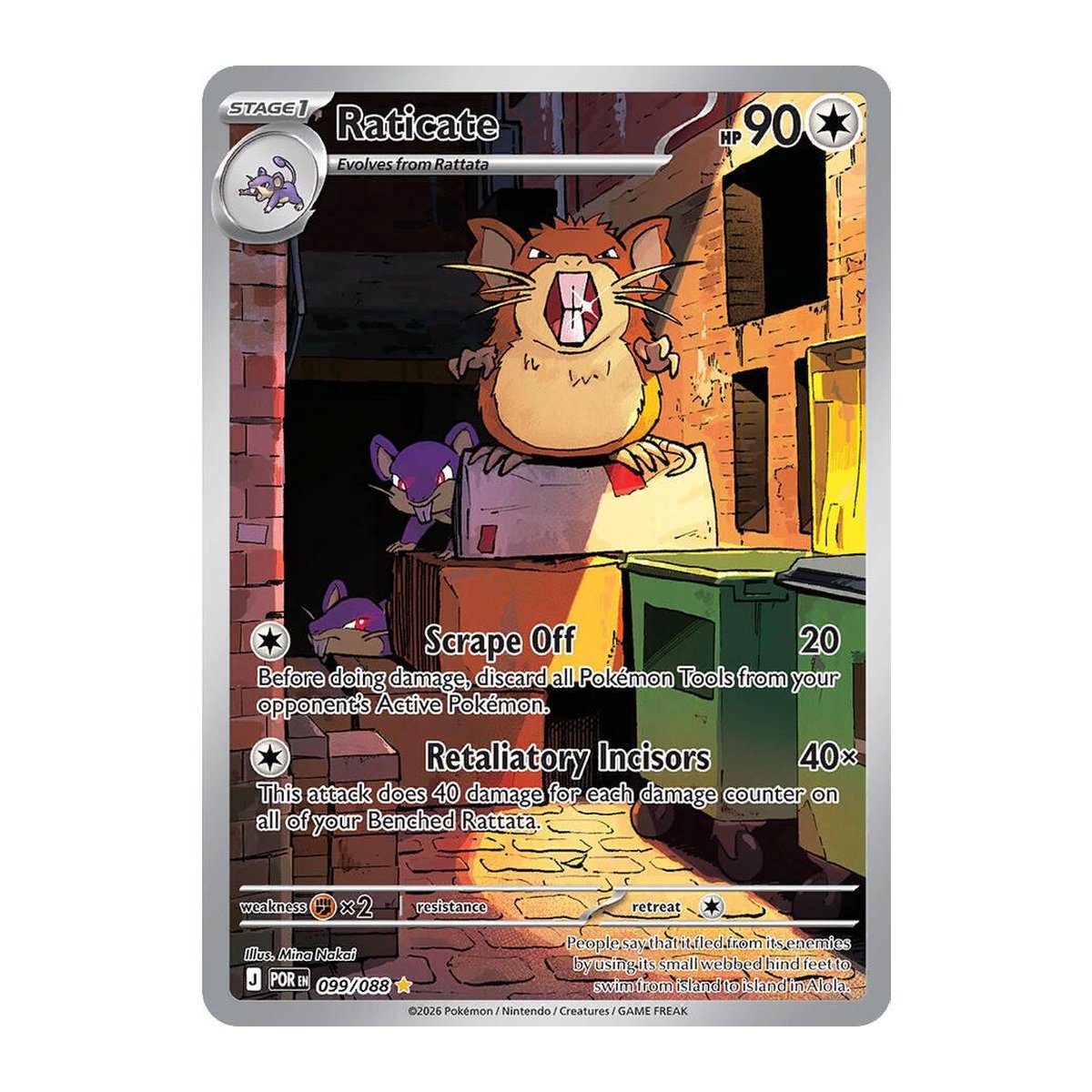 Perfect Order Raticate Illustration Rare