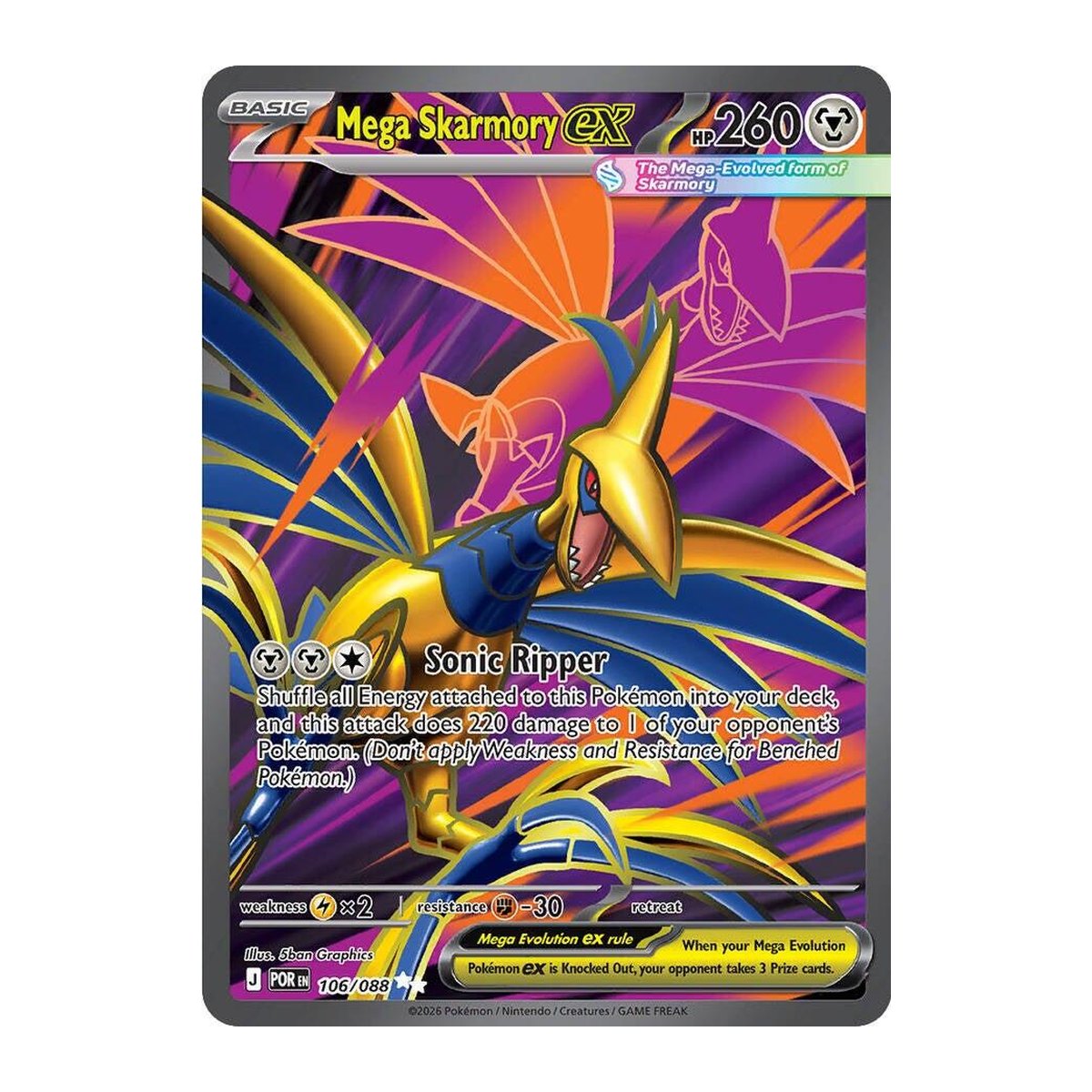 Perfect Order Mega Skarmory EX Ultra Rare