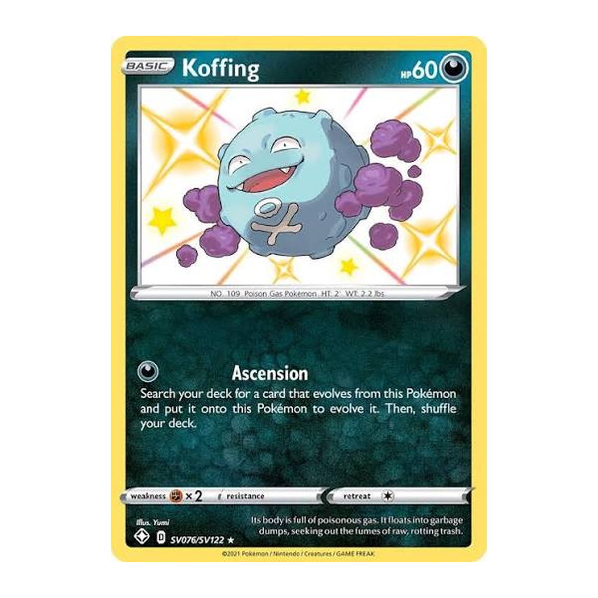 Shining Fates Koffing SV76 Shiny Holo Rare – Team Collectors