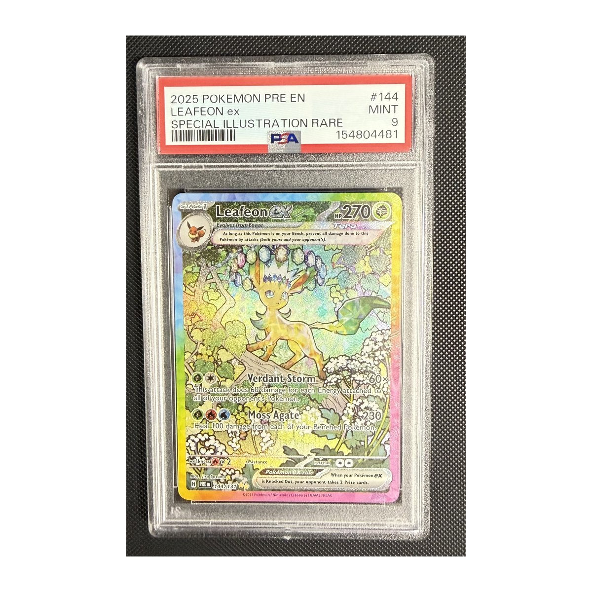 PSA 9 Prismatic Evolutions Leafeon EX