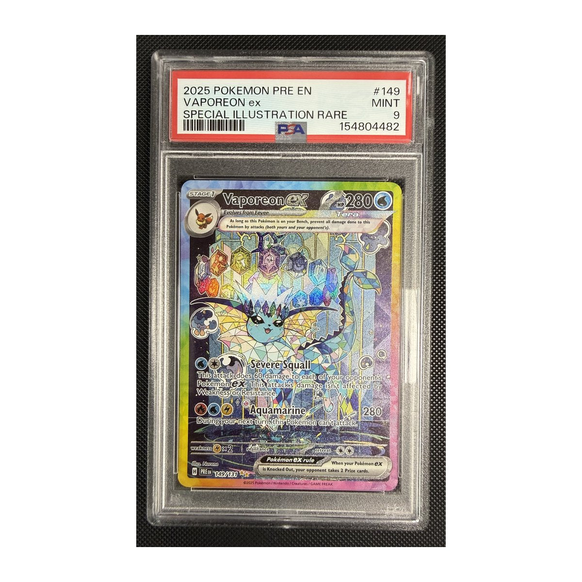 PSA 9 Prismatic Evolutions Vaporeon EX