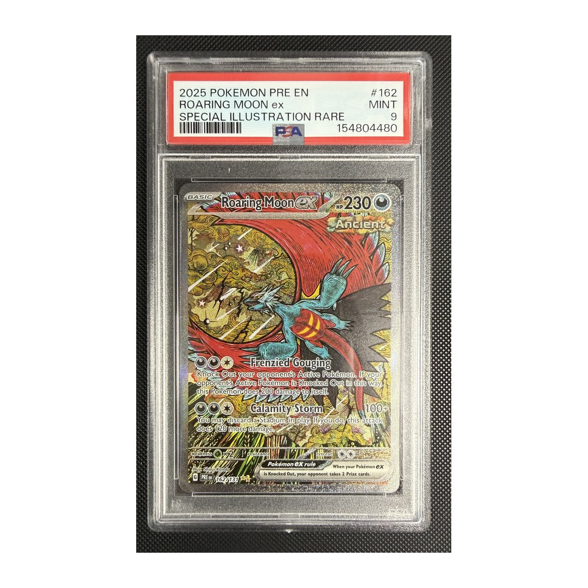 PSA 9 Prismatic Evolutions Roaring Moon EX