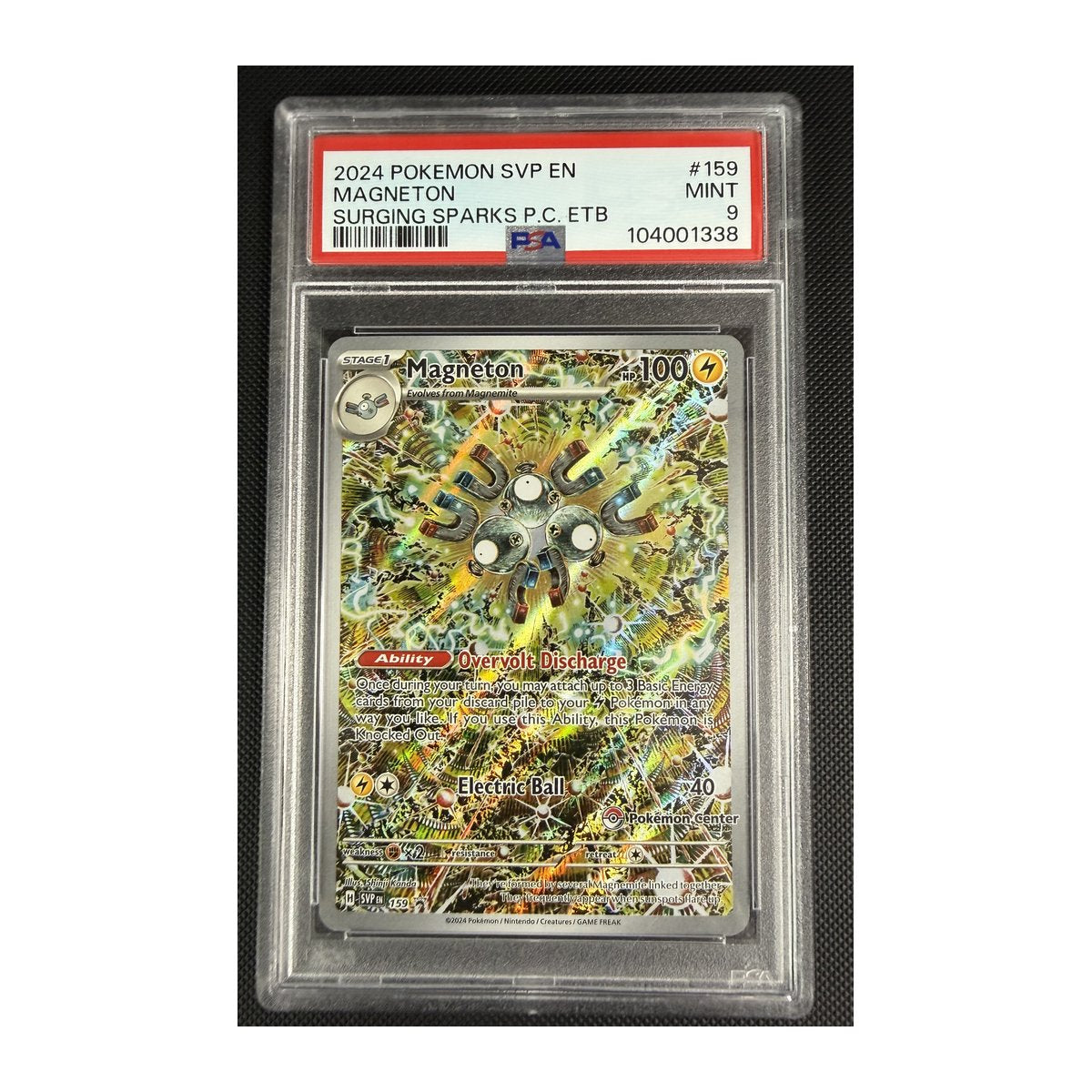 PSA 9 Surging Sparks Magneton Pokemon Center ETB Promo