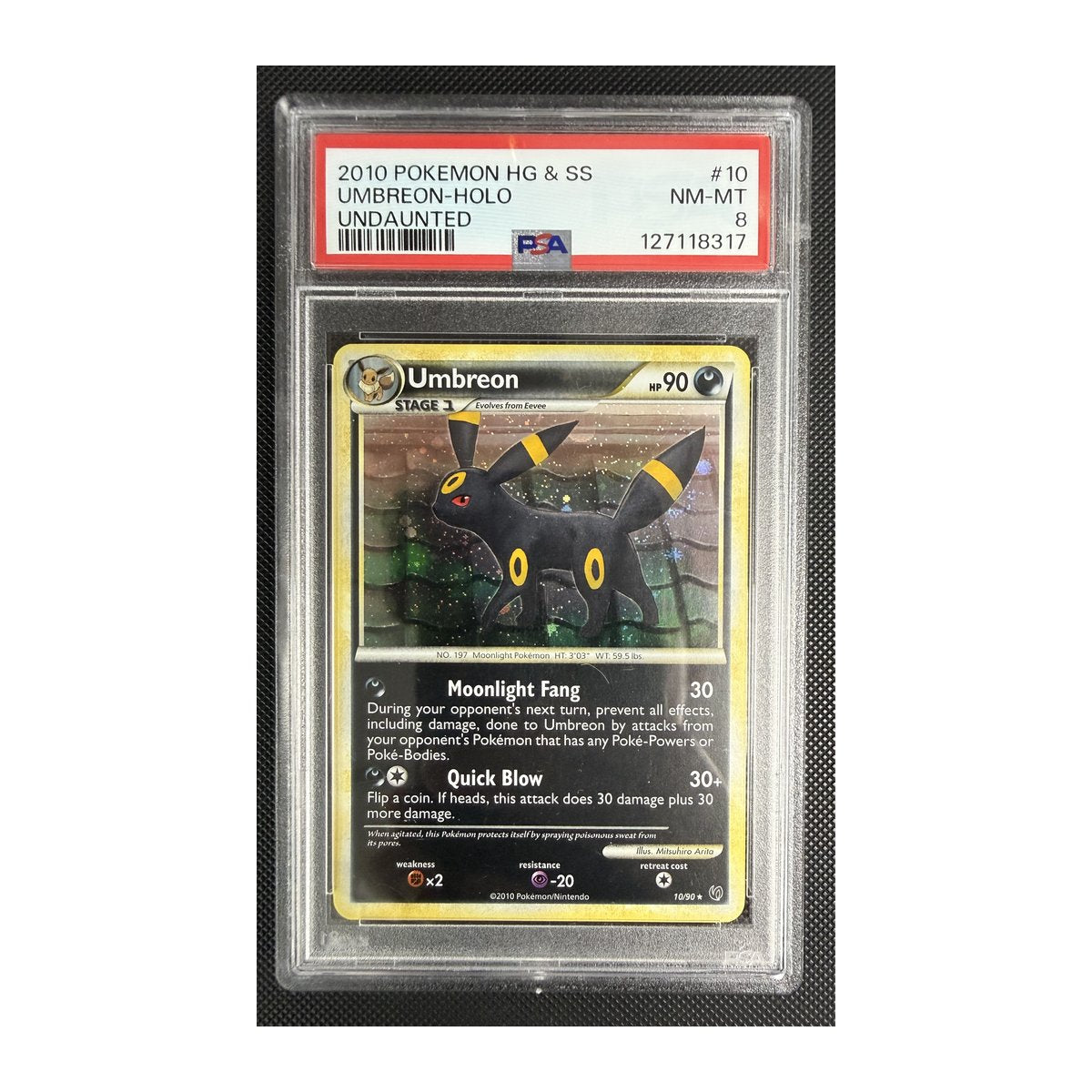 PSA 8 Undaunted Umbreon (Holofoil) 010 Holo Rare – Team Collectors