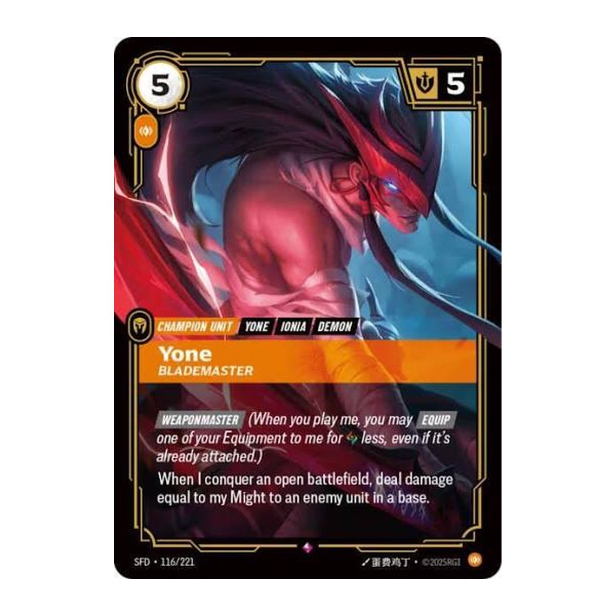 Spiritforged Yone 116 Rare