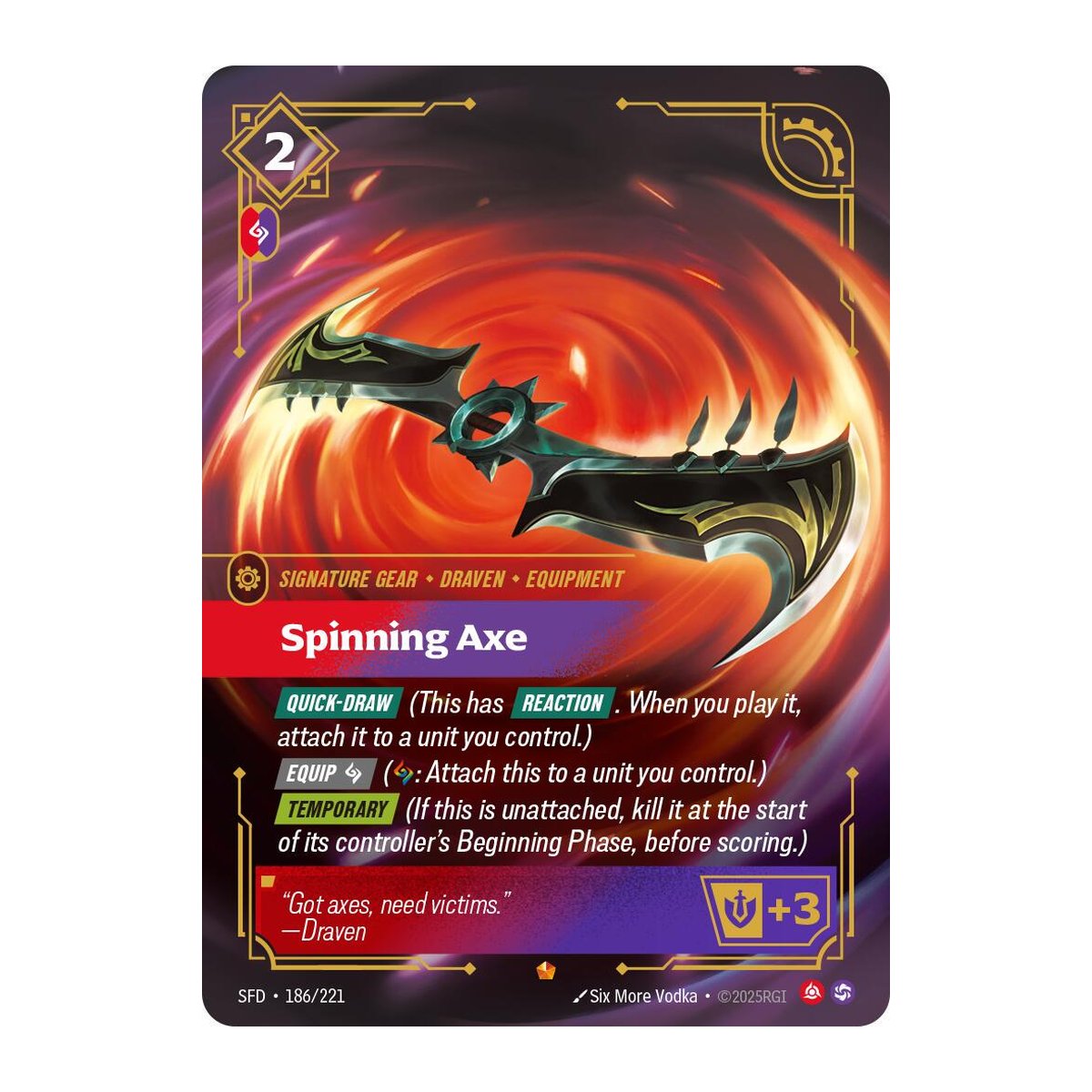 Spiritforged Spinning Axe 186 Rare