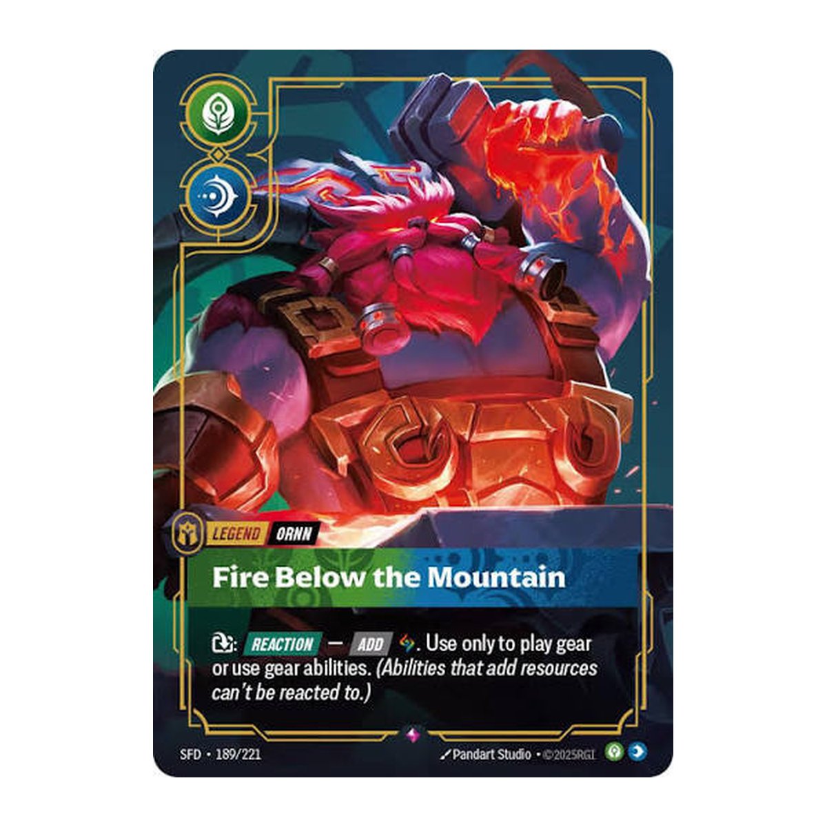 Spiritforged Ornn, Fire Below the Mountain 189 Rare