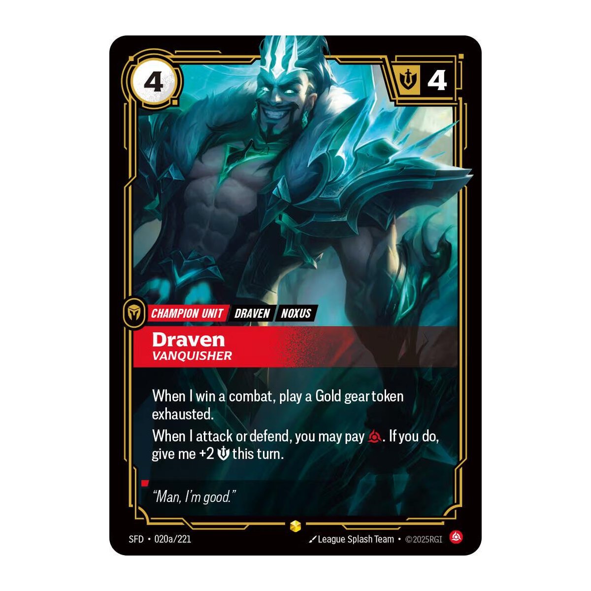Spiritforged Draven, Vanquisher 20A Alternate Art