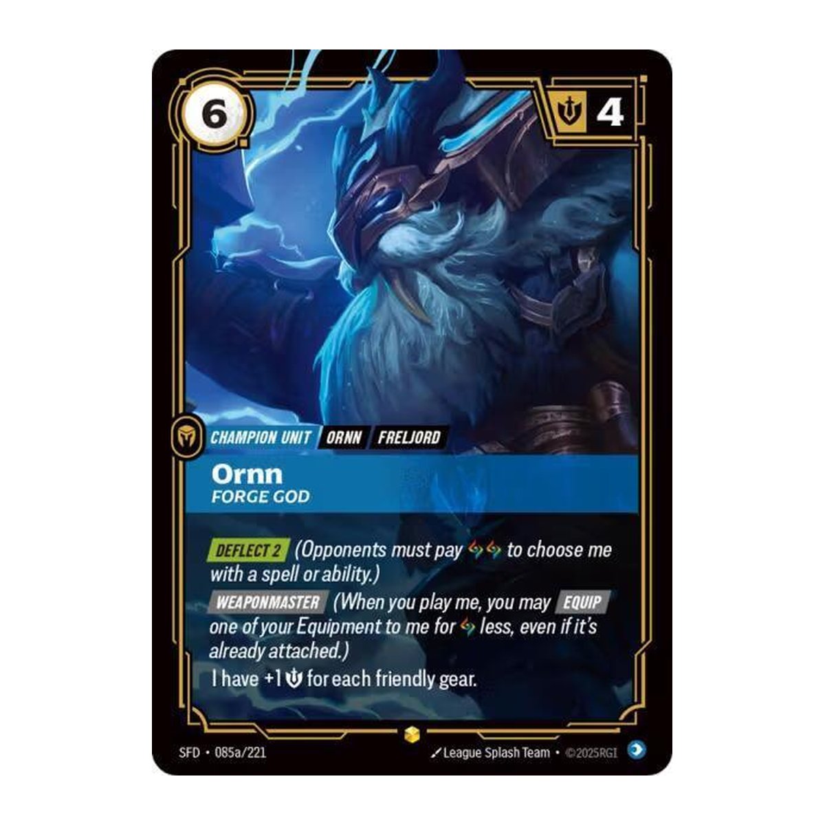 Spiritforged Ornn 85A Alternate Art