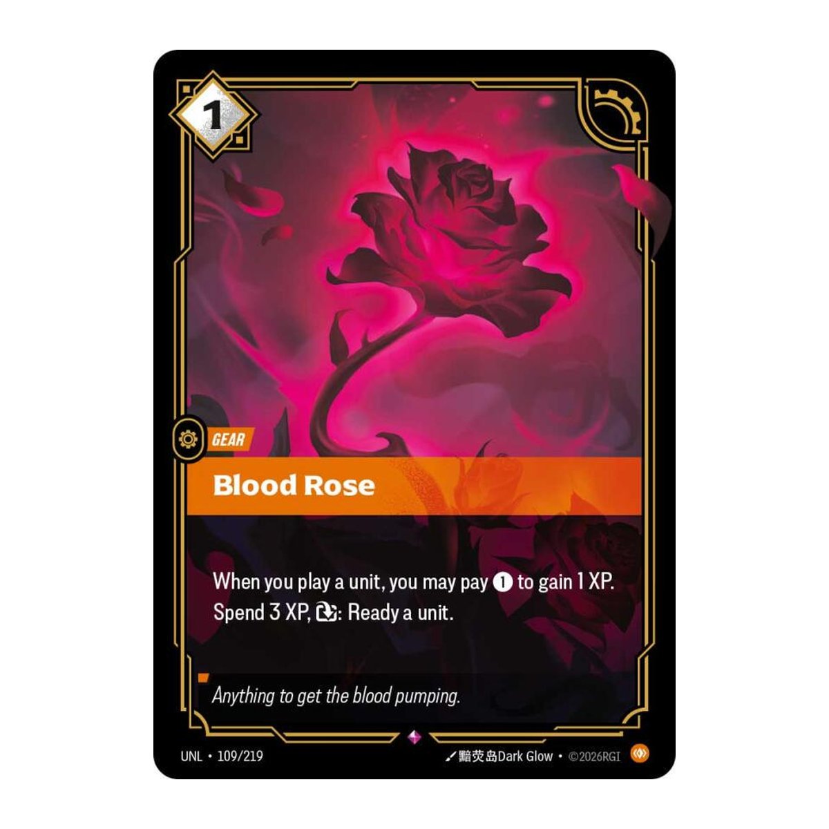 Unleashed Blood Rose 109 Rare