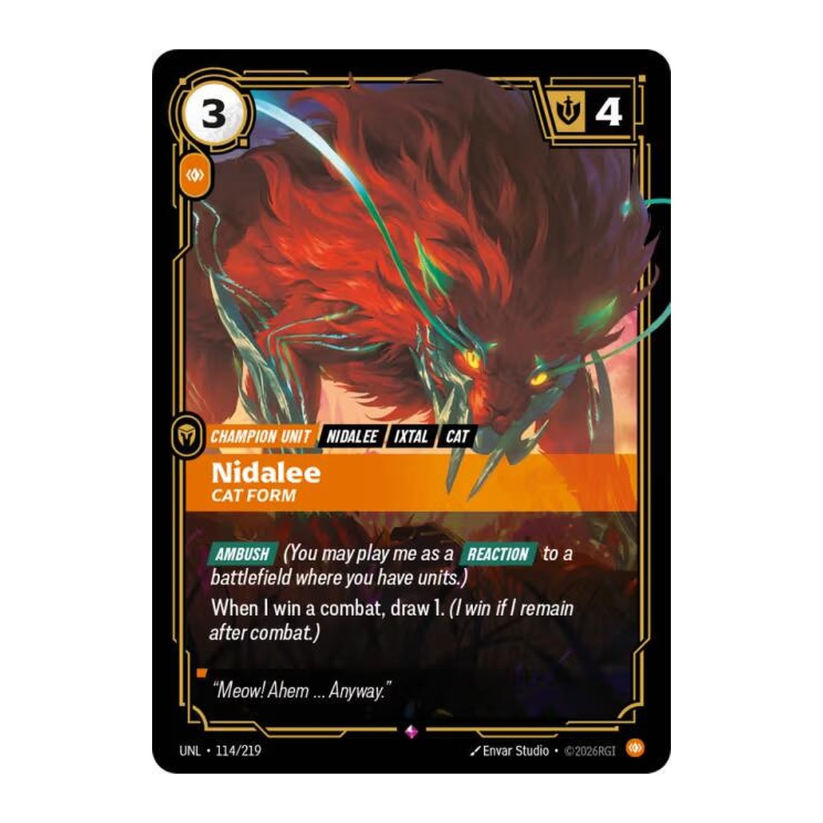 Unleashed Nidalee 114 Rare