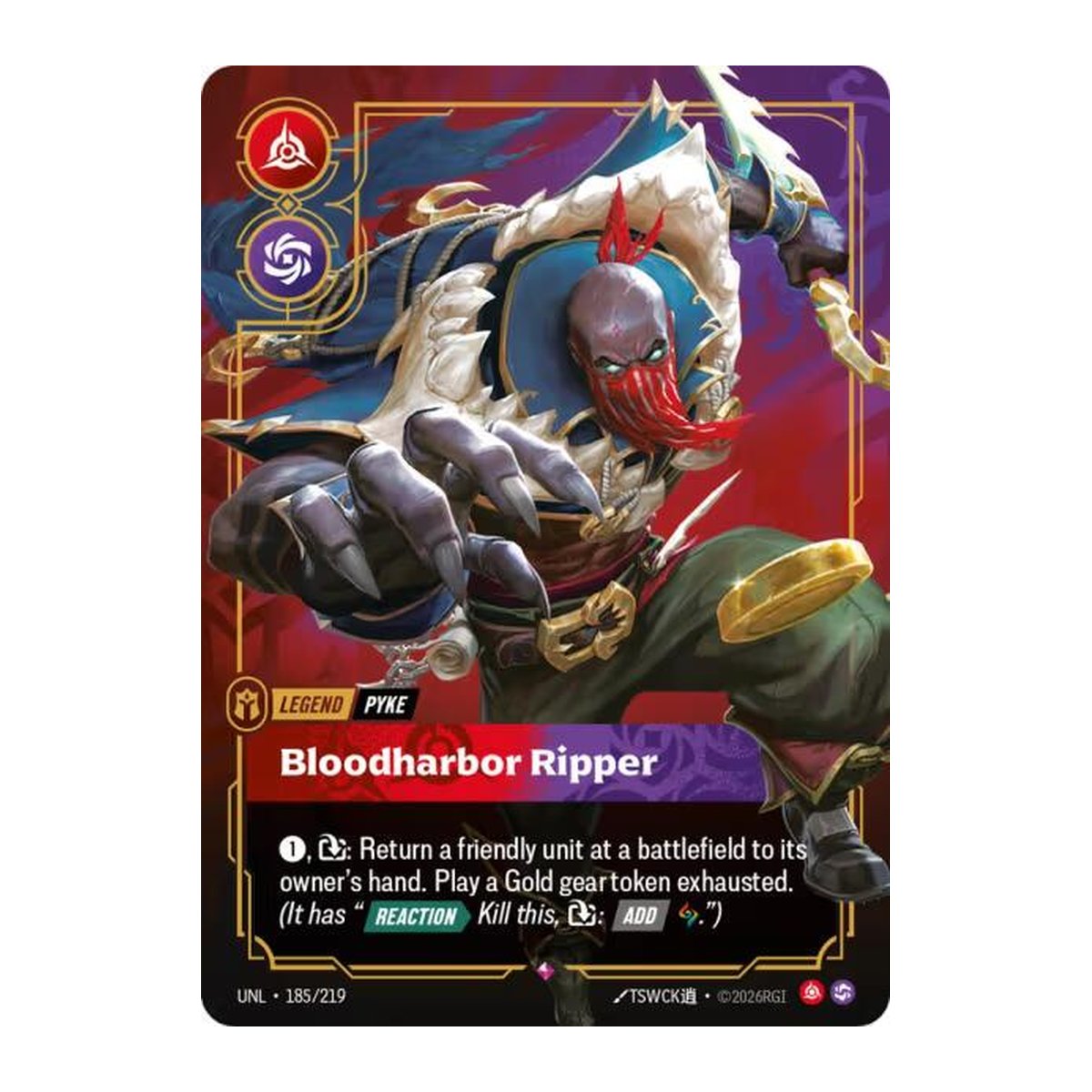 Unleashed Pyke, Bloodharbor Ripper 185 Rare