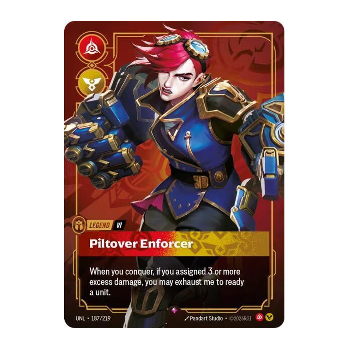 Unleashed Vi, Piltover Enforcer 187 Rare