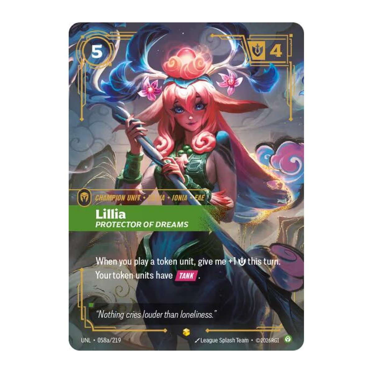 Unleashed Lillia, Protector of Dreams 58A Alternate Art
