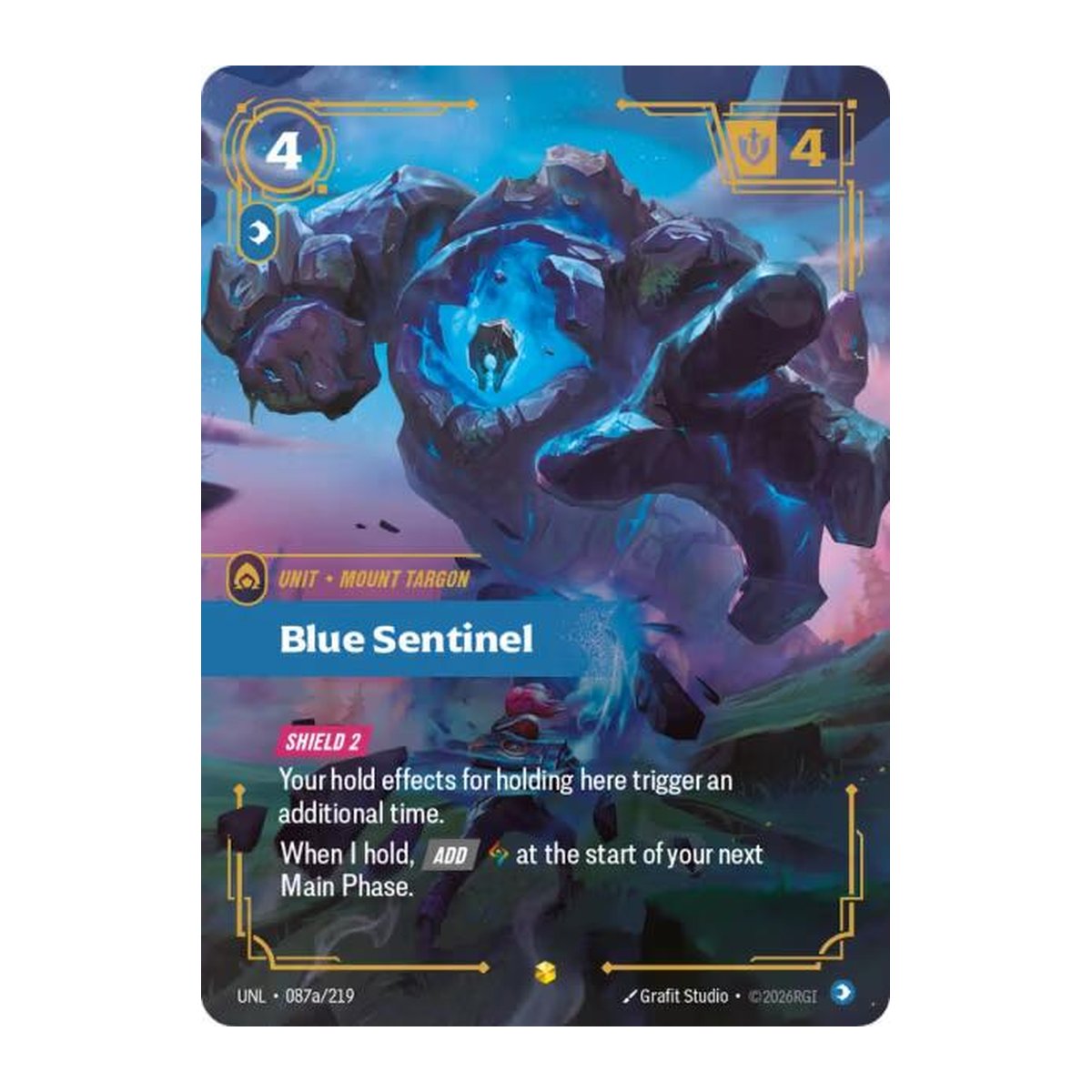 Unleashed Blue Sentinel 87A Alternate Art