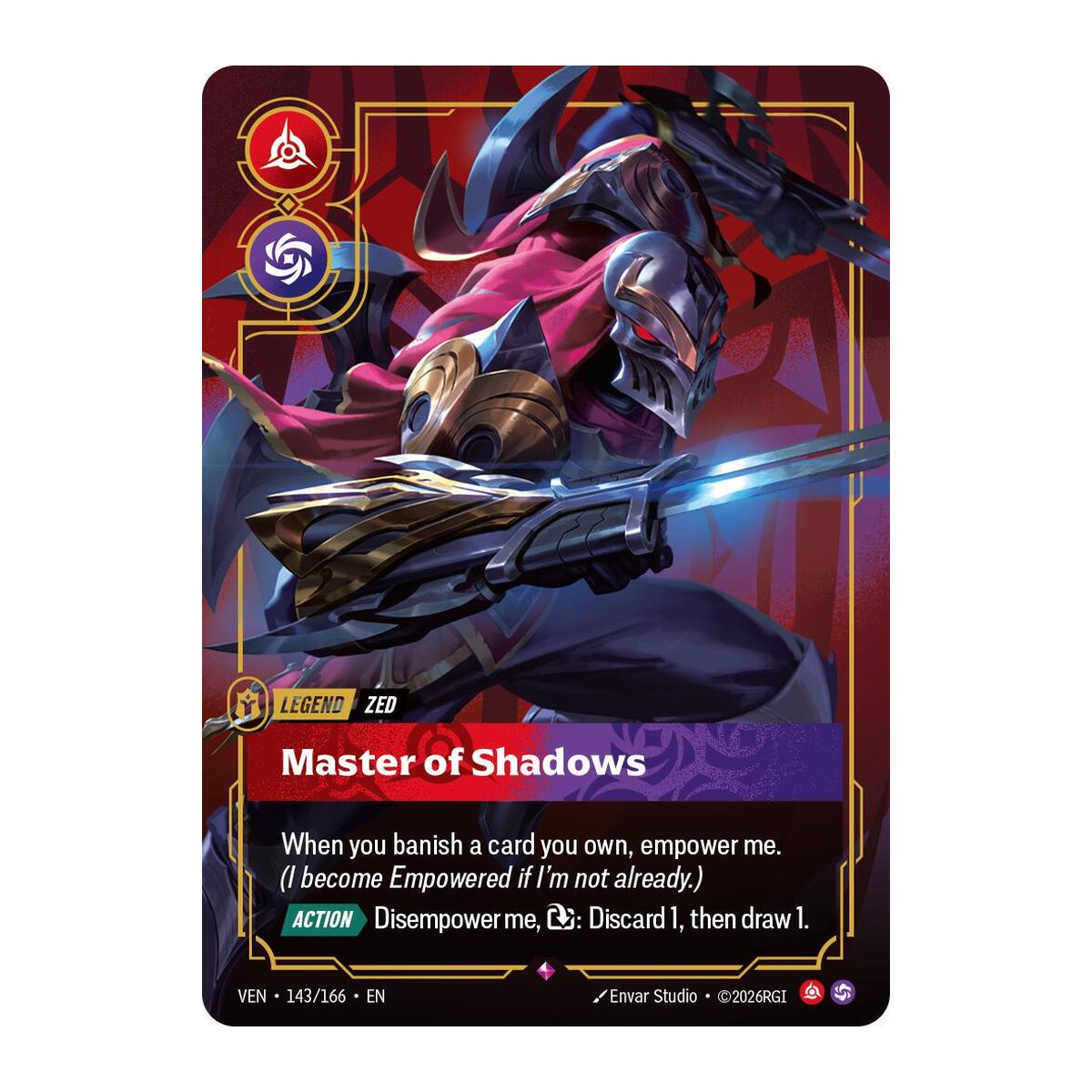 Vendetta Zed, Master of Shadows 143 Rare